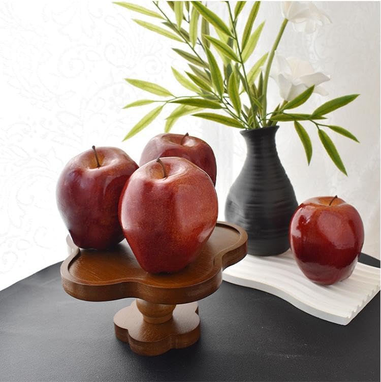 Miniatura 5 de Kesoto 6 manzanas rojas artificiales, decoración de fiesta de cocina, cocina, manzanas rojas grandes, 3.3 x 2.9 pulgadas