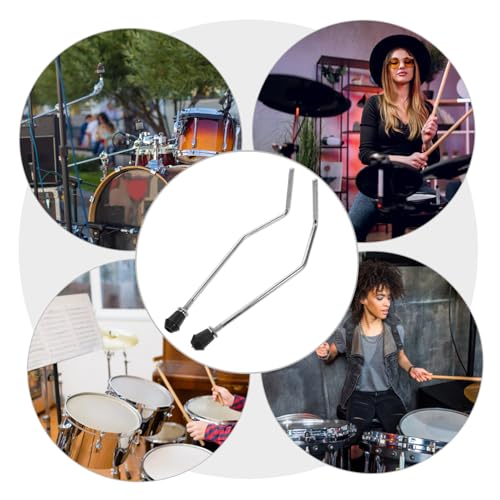 Hemoton 2pcs Drum Leg Holder Durable Replacement Feet for Snare and Floor Drums Multipurpose Support Stand Stability Silver Finish miniatura 4