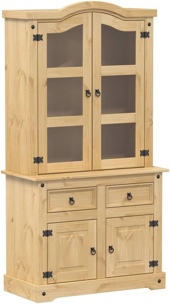 vidaXL Armario con Vitrina