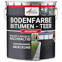 Bitumenfarbe/Teerfarbe: Harzbodenbeschichtung für Asphalt, Teer, Belag - ARCASPHALT Schwarz - 15 kg (bis zu 30 m² in 2 schichten)