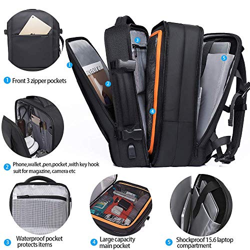 35L Travel Backpack for Men,Flight Approved Carry On Backpack for International Travel Bag, Water Resistant Durable 17-inch Laptop Backpacks,Large Daypack Business Weekender Luggage Backpack for Women