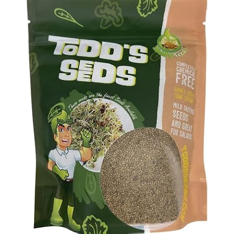 Todd’s Seeds - Alfalfa Sprouting Seeds - Easy to Grow Bulk Alfalfa Seeds - Fast Growing Seeds with High Sprout Germination (1/4 Pound) Cover
