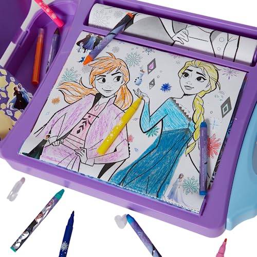 Innovative Designs Disney Frozen Roller Art Desk Set for Girls and Boys, Travel Coloring Activity for Kids, with Crayons, Markers and Stickers by Innovative Designs - Used condition - Image 7