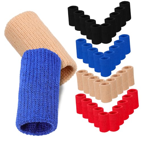 PartyKindom Finger 40pcs Finger Sleeves Elastic Compression Brace for Pain Management
