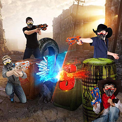 POKONBOY 4 Pack Blaster Guns Compatible with Nerf Guns Bullets, Toy Guns for Boys Girls with 80 Pack Foam Refill Darts, Hand Gun Toys for 6+ Year Old Kids Birthday Christmas - Image 7