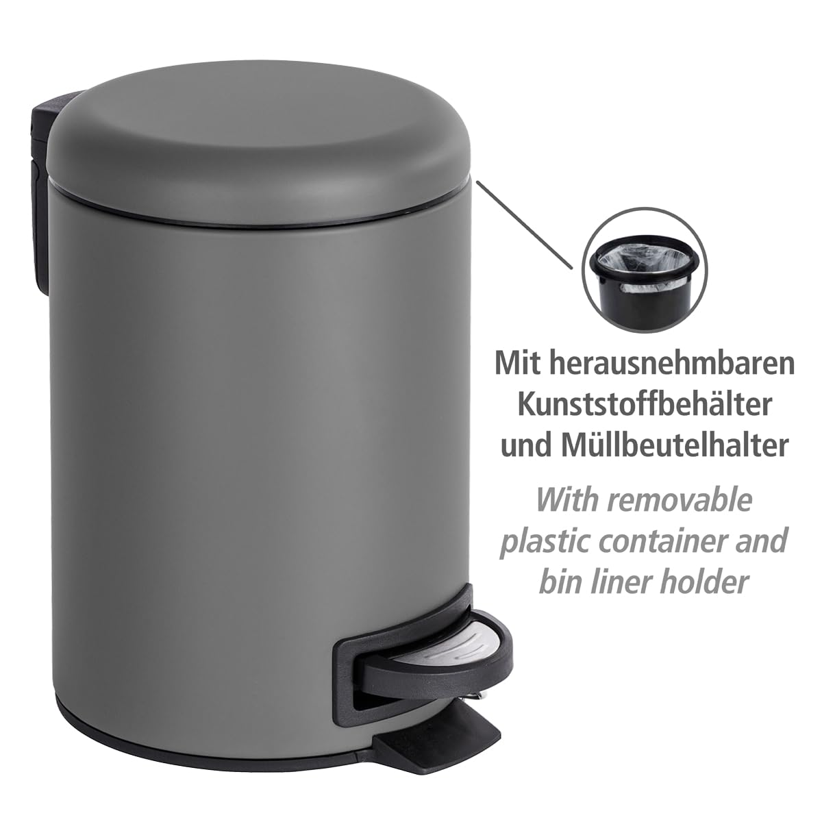 Porta Scopino WC Ceramica Baroni Home - Design Moderno, Bianco, 10.5x41 Cm - Foto 9