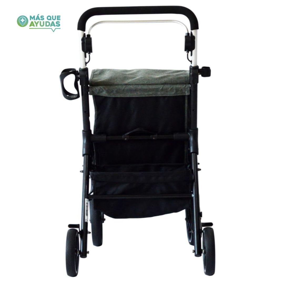 Urban Rollator de aluminio Basket XL, para Ancianos Rollator, Ajustable de 99 a 105 cm, 4 Ruedas, perfecto para hacer la compra, producto sanitario, con sistema de frenado.