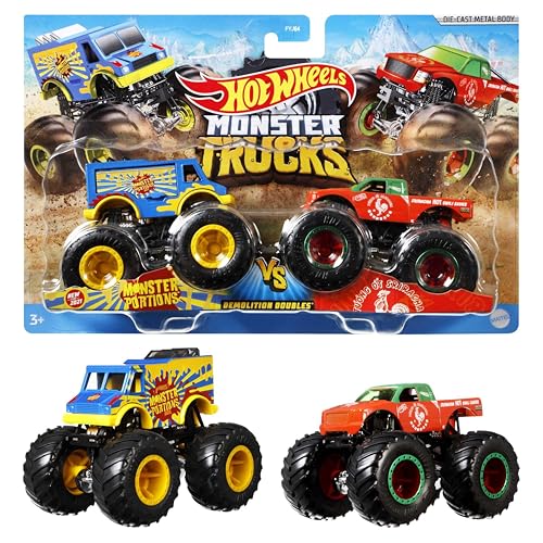 Hot Wheels Monster Trucks Demolition Doubles , 2er-Pack mit verschiedenen...