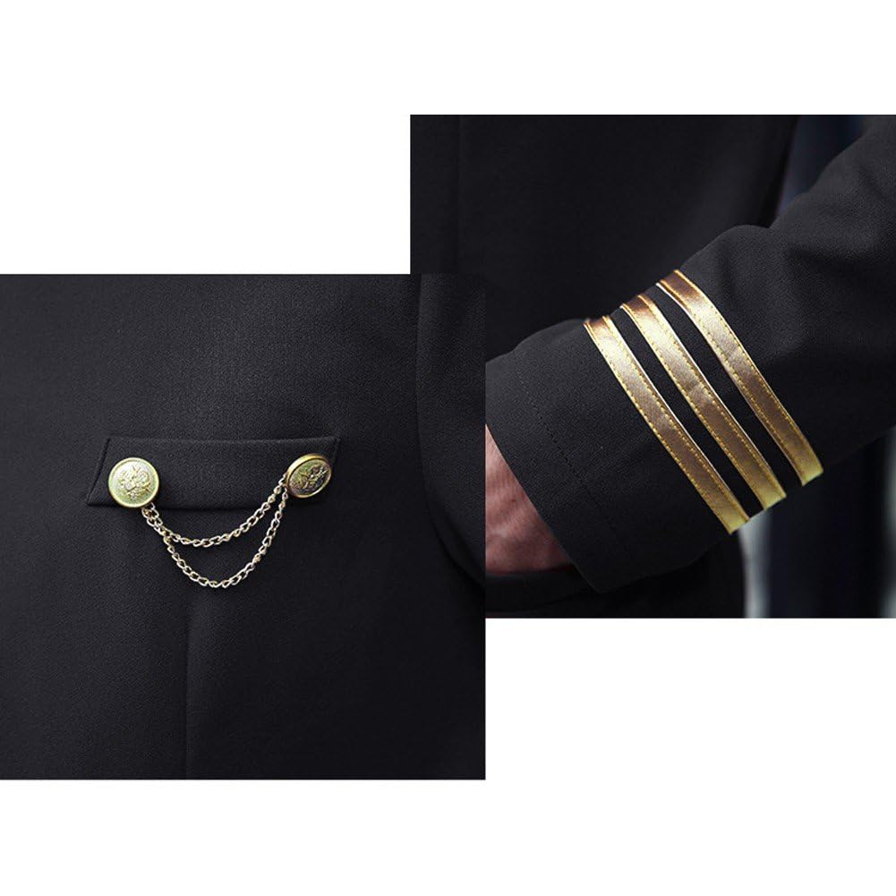 Divisa Reception per Hotel con Cappello, Set Professionale a Maniche Lunghe per Receptionist, Abbigliamento Lavoro per Concierge D'hotel
