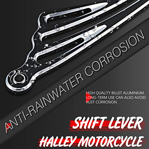KATUR Motorcycle Wing CNC Black 31CM Gear Shift Lever Shift Linkage for Harley Trike Model Touring Road King Softail 1984-2015 2016 2017 - Thumbnail 3