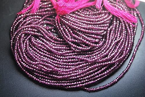 Grenat rouge naturel en fil de perles facettées 2.5mm idéal pour créer vos propres bijoux bohèmes