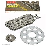 Kettenfarbe: Stahlfarben Kettensatz geeignet für Kawasaki ZZR 600 90-92 Kette RK 530 XSOZ1 110 offen 15/45