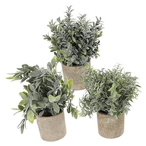 VALICLUD 3Piezas Bonsai Artificial Maceta Decorativa Verde Oficina Jardín Plantas Falsas de Casa Adornos de Plantas Artificiales