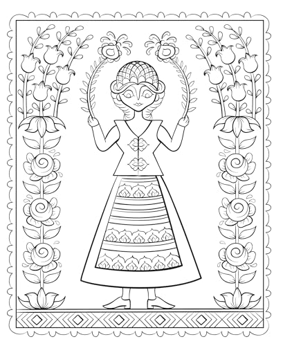 Creative Haven Scandinavian Folk Art Coloring Book (Adult Coloring Books: World & Travel) - Image 9
