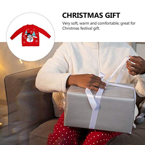 KESYOO Boneco de Neve Feminino Floco de Neve Suéter de Natal de Manga Longa Com Tema de Natal Tricô