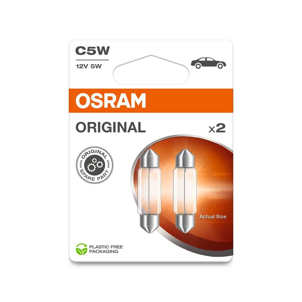 OSRAM ORIGINAL LINE 12V, C5W, Festoon, Signal lamp, Double Blister, (2 lamps)