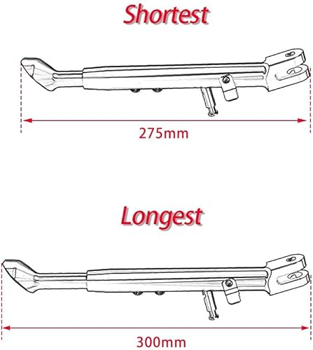 Miniatura 7 de Motobiker Soporte lateral de pie negro compatible con Suzuki GSXR600 GSXR750 GSXR1000 2000-2010