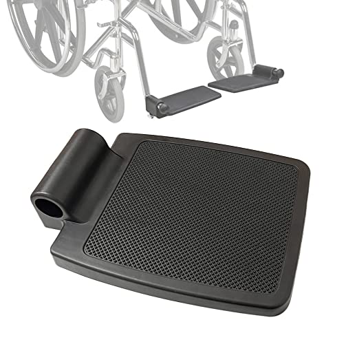 Reemplazo universal de reposapiés para silla de ruedas, almohadilla para reposapiés de pedal de pierna, montaje de tubo de 7/8", se adapta a la mayoría de las sillas de ruedas, 1 pieza