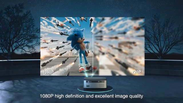 Beamer, 8500 Lumen Beamer Full HD, WiFi Bluetooth Beamer 4K Native 1080P LED Home Theater Video Projector Compatibel met… - Image 8