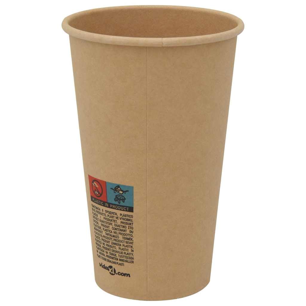 Tazze da caffè in carta 1000 pezzi 16oz 400ml Marrone Bicchieri usa e getta Tazza per caffè, Cureaux ed eventi