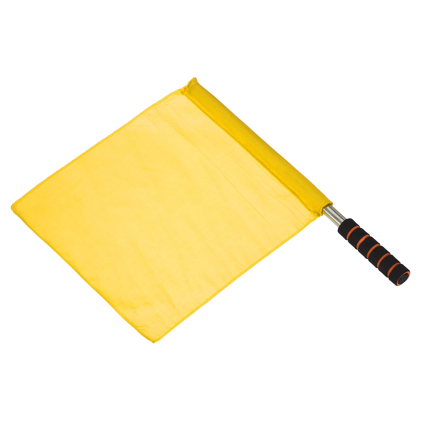 PATIKIL Arbitre Drapeau Inox Acier Poteau Éponge Poignée pour Piedball Football Piste et Terrain Sports Lignesman Commandement Main Signal Jaune