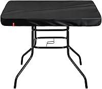 Vista 10 de Funda de mesa redonda para exteriores, impermeable, resistente a los rayos UV, para mesas de patio de 28 pulgadas de diámetro, protector
