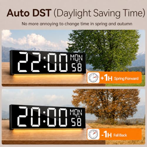 Image of JALL 30 inch Extra Large Digital Wall Clock, Giant LED Display with Remote Control, Digital Clock with Jumbo Numbers, Countdown Timer for Gym, Office, Living Room, Classroom, Home Decor, Warehouse