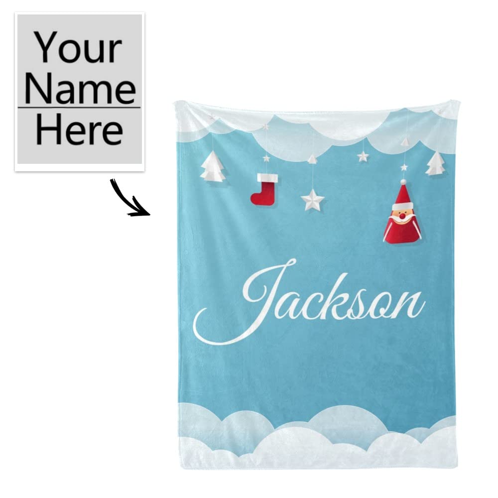 Gypsophila Personalized Christmas Blankets with Text Custom Baby Boys Blankets for Christmas ?50