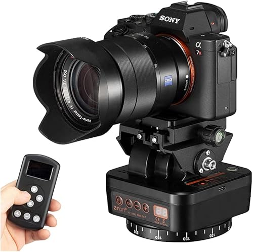 ZTFON YT-1000 Auto Motorizado Giratorio Cabeza Panorámica Control Remoto Pan Tilt Video Trípode Estabilizador de Cabeza para Cámaras Smartphone
