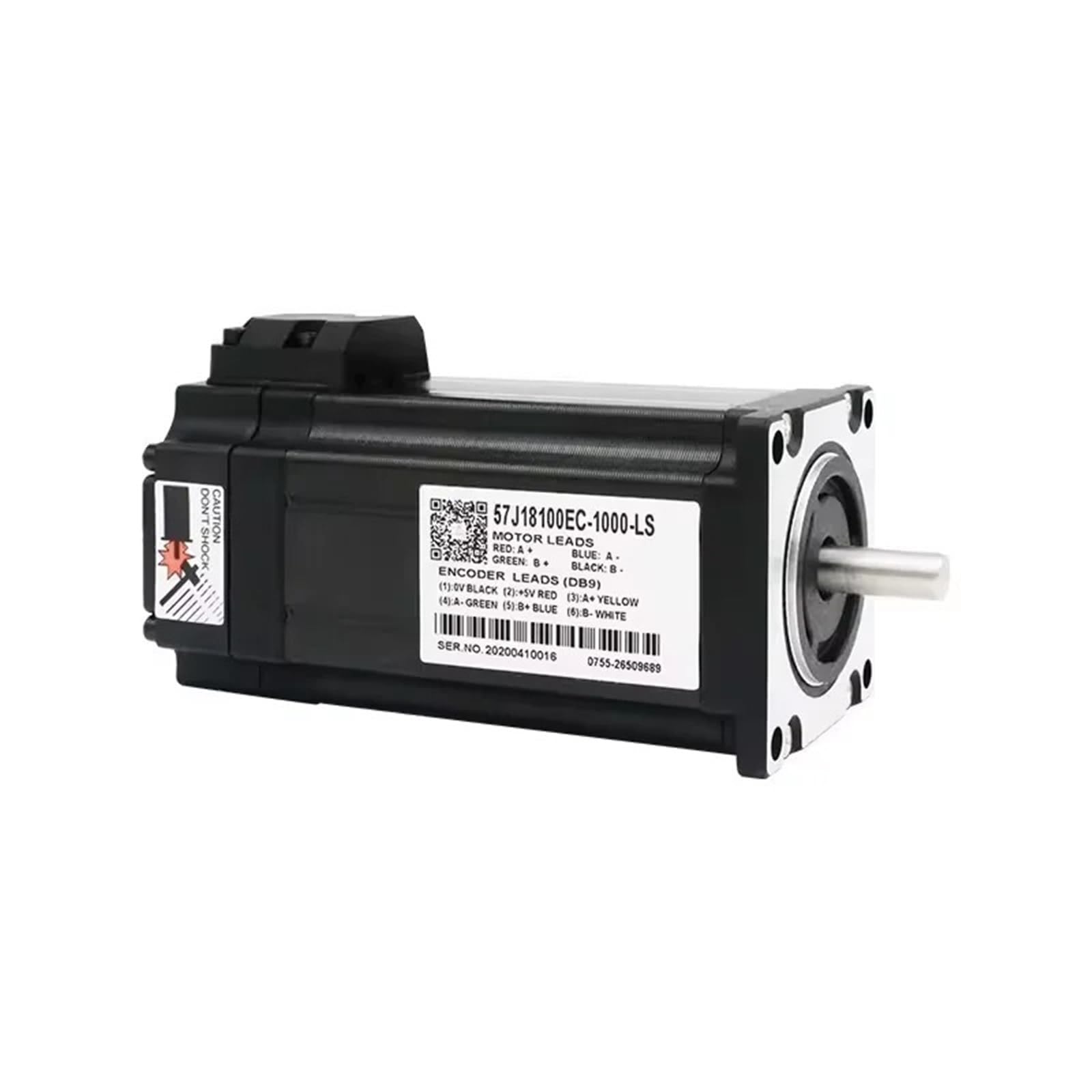 1 motor profesional Nema 23 profundo con codificador, 57J18100EC-1000-LS, bifásico, 4 A, 2,8 Nm