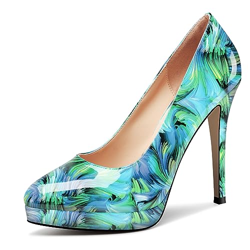 Image of Castamere Womens High Heels Platform Pumps Slip-on Stilettos 12CM Heel Office Dress Shoes