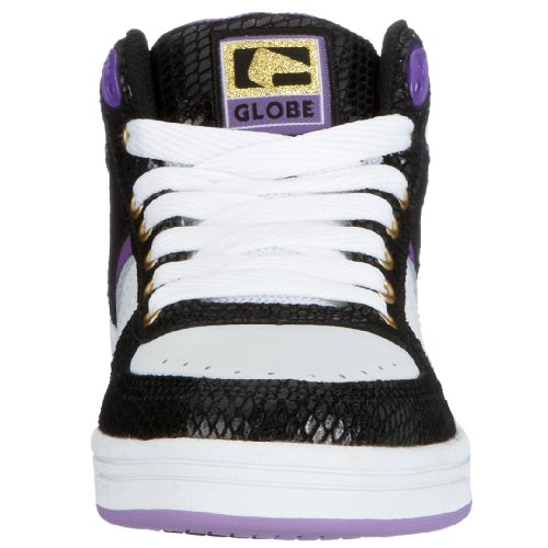 Globe Fate Mid-Girl GGFATEM, Mädchen Sportschuhe - Skateboarding, schwarz, (black/white/purple), EU 39, (US 8), (UK 5 1/2)