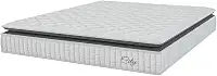 Colchão Casal King Molas Ensacadas City Pillow Top 193x203x23cm Branco/Preto Hellen - Suporta até 110kg por Pessoa