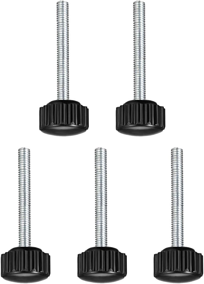 MACHSWON Knurled Clamping Knobs Saw Drill Press Lathe and Routing Jigs Packaging Machinery Printing Equipment Hand Clamping Handle Bolt Hand Knob Screw Replacement Parts M4 x 35mm 5pcs