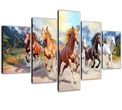 Kit complet broderie diamant cheval, activité manuelle adulte idéale pour offrir