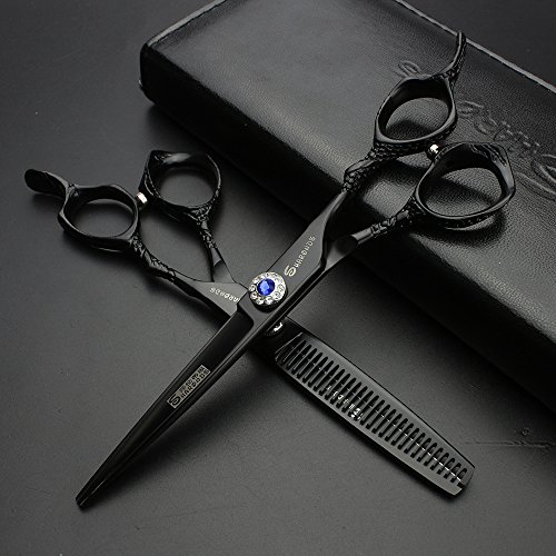 Ciseaux de coiffure 6 pouces en acier inox 440c avec poignées exquises