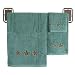 Embroidered Star Western Towel Set, Turquoise