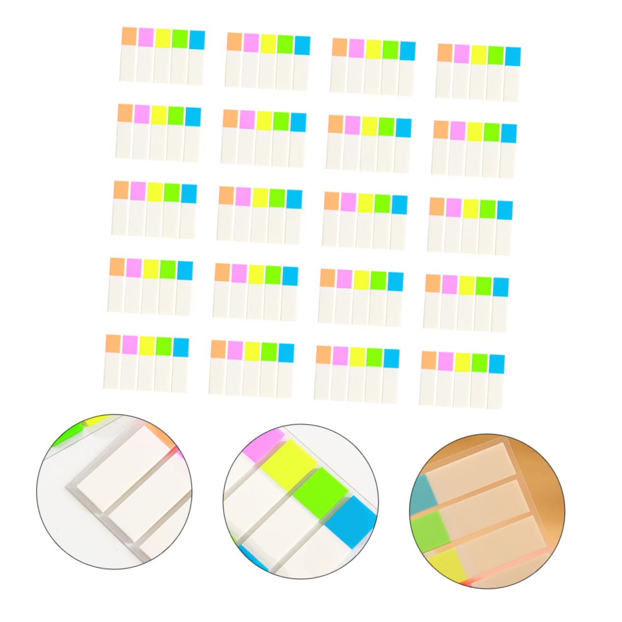 NUOBESTY 60sets Etichette Adesive Colorate Per Indici Stickers Per Ufficio e Scuola Per Studio e Organizzazione