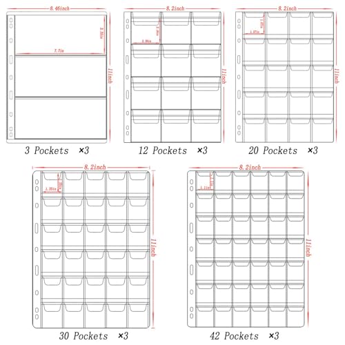 Album de collection de pièces de monnaie robuste avec inserts transparents durables - 5