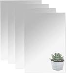 16"x12" Acrylic Mirror Sheet, Flexible Non Glass Body Mirror Tiles Large Self Adhesive Mirror Stickers for Bathroom Bedroom Home Wall Decor (1pc)