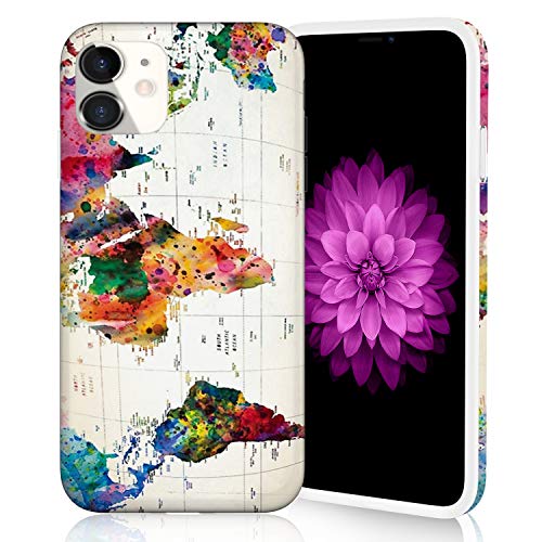 Compatible With Iphone 11 Case 2019, Raised Edges Scratch Resistant Lightweight Flexible Soft Tpu Floral Pattern Protective Phone Cover For Iphone 11 - World Map #TOP15