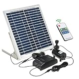 XUNMAIFBT Solar Fountain Pump Floating Water 15W Solar Powered Water Feature Pump Solar Panel Founta