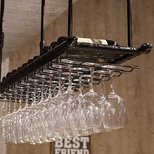 Casier à vin suspendu plafond étagère range-bouteilles bar design