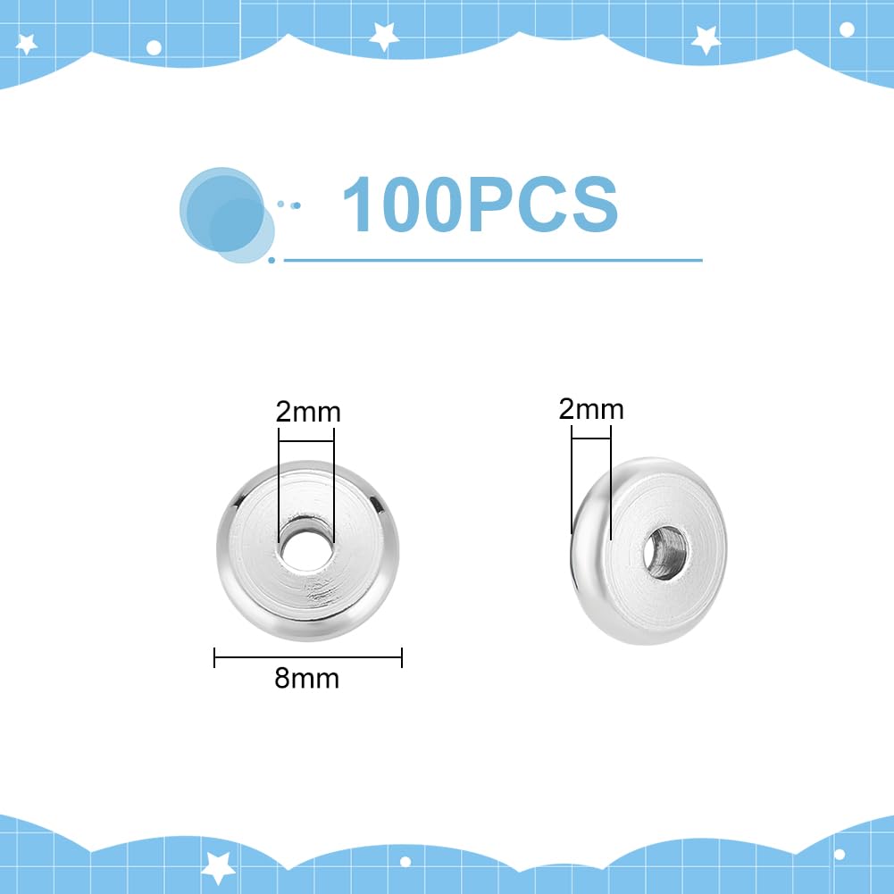 200 Perles D'Entretoise En Alliage Cuivre Ancien - Ronde Plate Crêtée 7mm - Pour Bijoux DIY