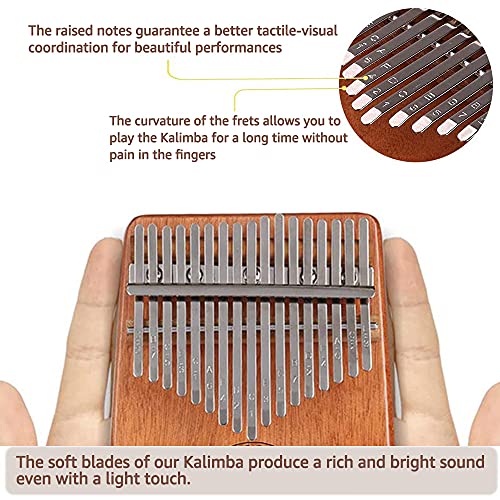 Hearda Kalimba 17 clés Instrument de Musique, Portable Pouce Piano Africain Marimba Kalimba Cadeau Kit avec Accordeur… - Les Beatles, Paul McCartney, John Lennon, RIngo Starr, George Harrison Hearda Kalimba 17 clés Instrument de Musique, Portable Pouce Piano Africain Marimba Kalimba Cadeau Kit avec Accordeur… – Image 3