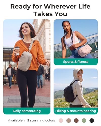 Image of BAGSMART Small Crossbody Bags for Women, Puffer Sling Bag Fanny Packs, Purses Hobo Handbag for Daily Travel Hiking
