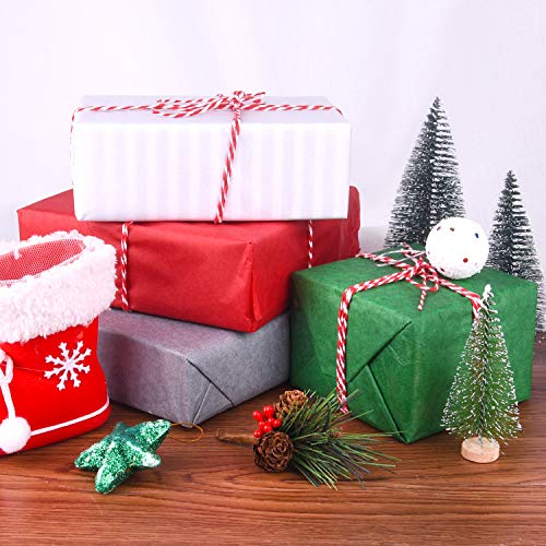 image for FEPITO 100 Sheets Christmas Tissue Paper Gift Wrapping Paper Red Green