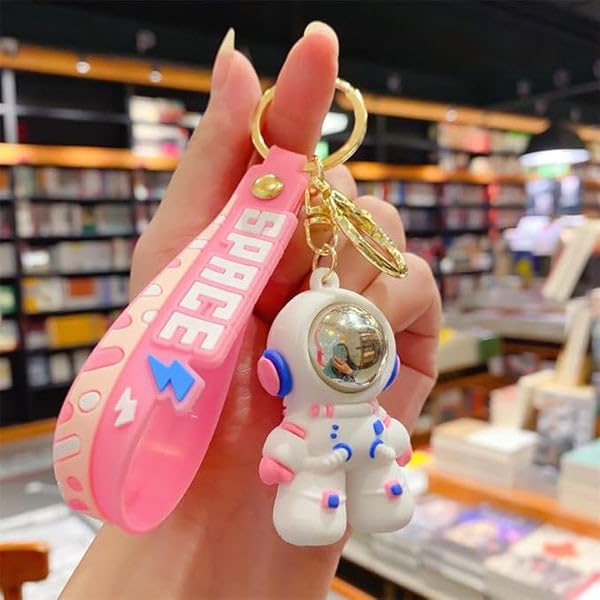 Image of Cute Cartoon Character Silicone 3D Key Chain with Strap Charm & Metal Hook, Merchandise Key Rings Gift for Kids Girls Boys Men & Women