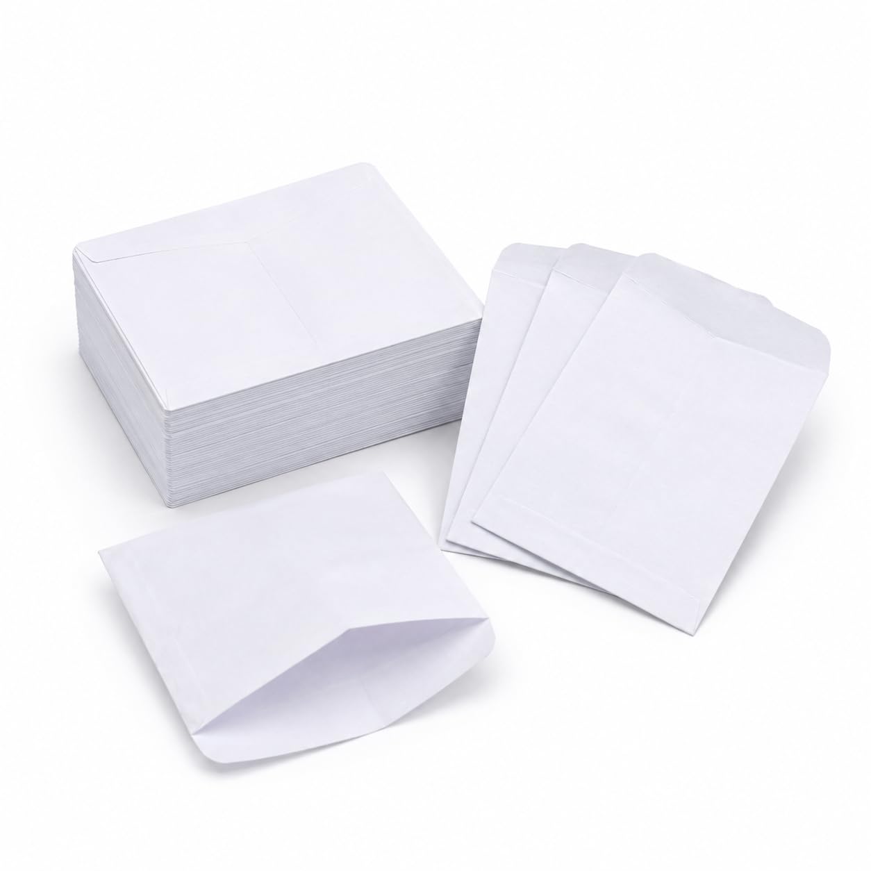 white small paper envelopes 3.5 x 5.5 inch (pack of 50) passport photo cover, medicine cover, photo studio pouch for photos, cash, bills and small items