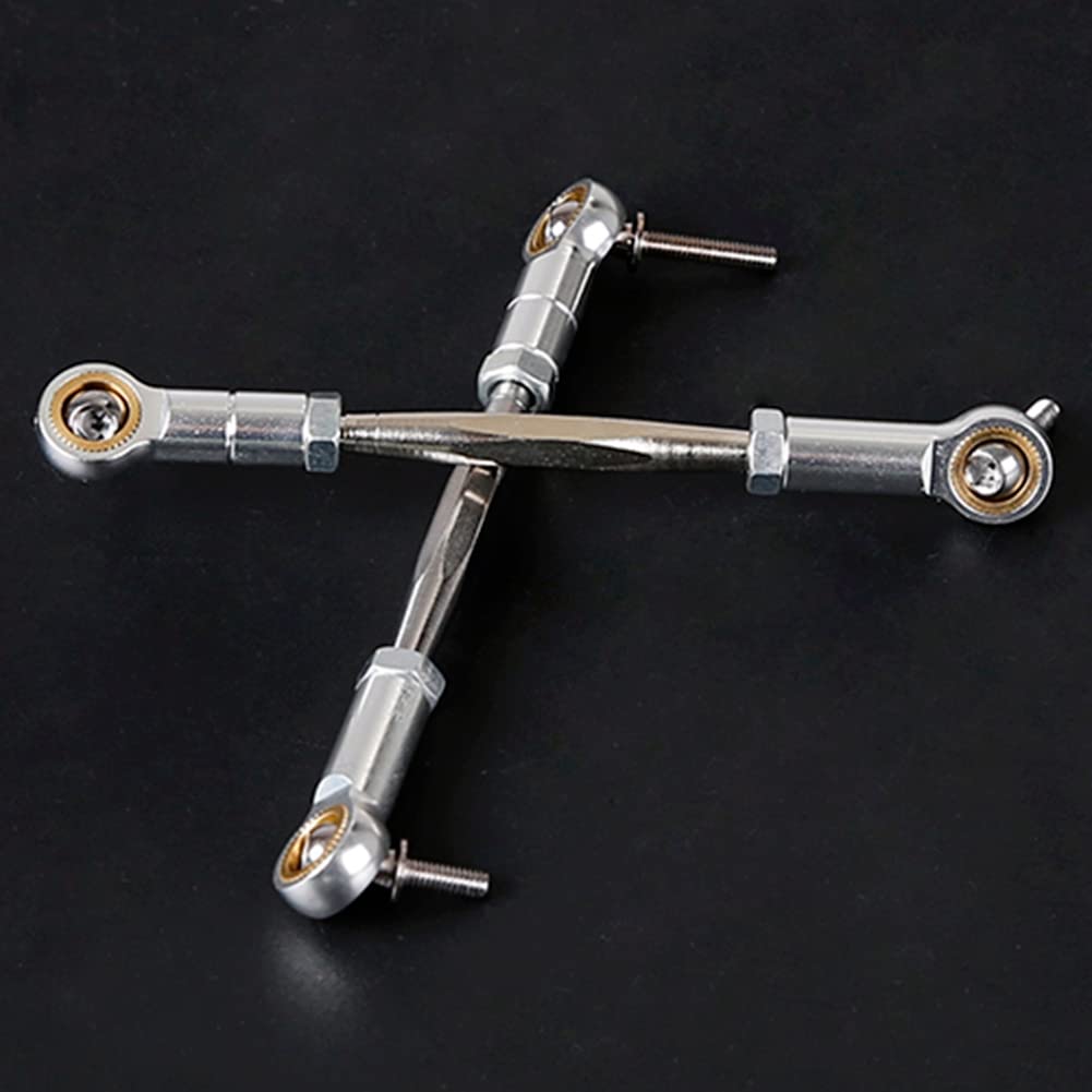 CNC Metall Lenkstange für 1/5 HPI BAHA ROVAN Baja 5B 5T 5SC SS Rc Auto Spielzeug Teile,Silber